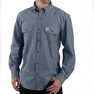 Carhartt Men’s XL Loose Fit Mid Weight Long Sleeve Denim Blue Chambray